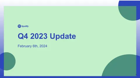 Spotify | Results Presentation Deck | 34 slides