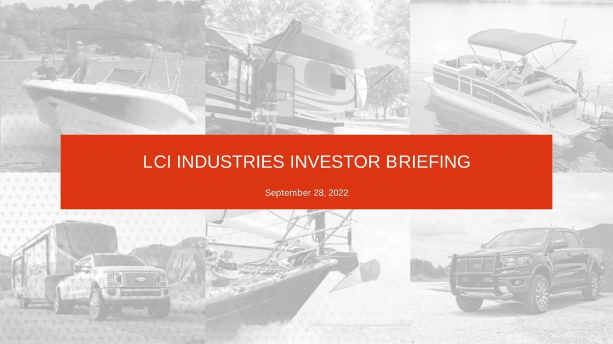 LCI Industries | Investor Presentation Deck | 36 slides · slide 1