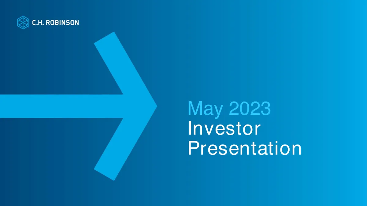 2023 05 Investor Presentation · slide 1