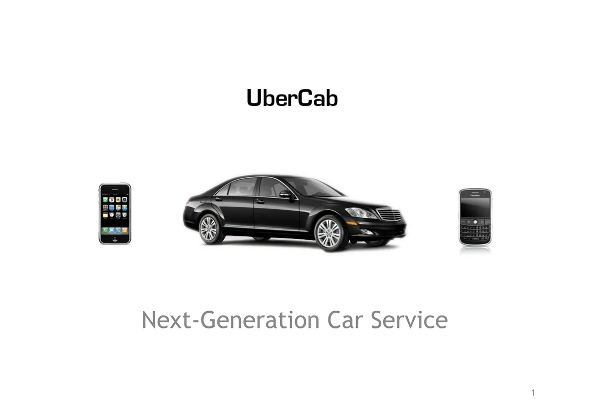 Uber | Start Up Pitch Deck | 25 slides · slide 1
