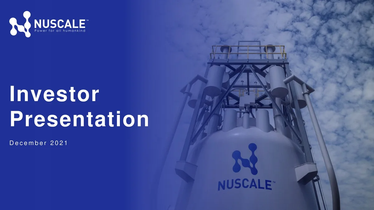 Nuscale | SPAC Presentation Deck | 44 slides · slide 1