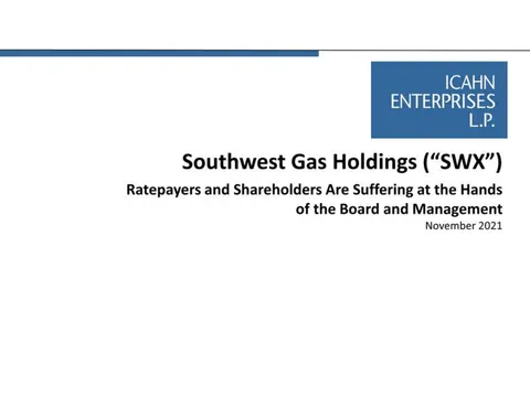 Icahn Southwest Gas Presentation November 2021