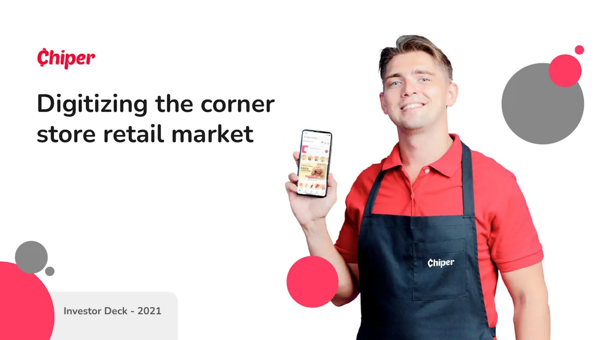 The slide uses a clean, brand-aligned aesthetic with a focus on the product interface shown on the phone.