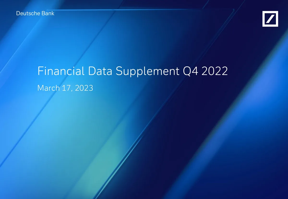 Deutsche Bank | Results Presentation Deck | 31 slides · slide 1
