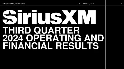 SiriusXM | Results Presentation Deck | 20 slides