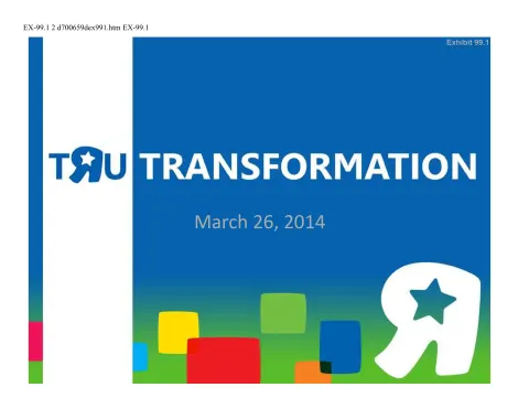 Toys R Us | Investor Presentation Deck | 52 slides