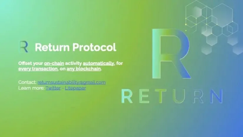 The pitch deck Web3 climate startup Return used to raise funding · slide 1