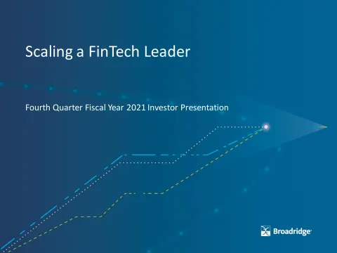 Broadridge Financial Solutions | Results Presentation Deck | 52 slides