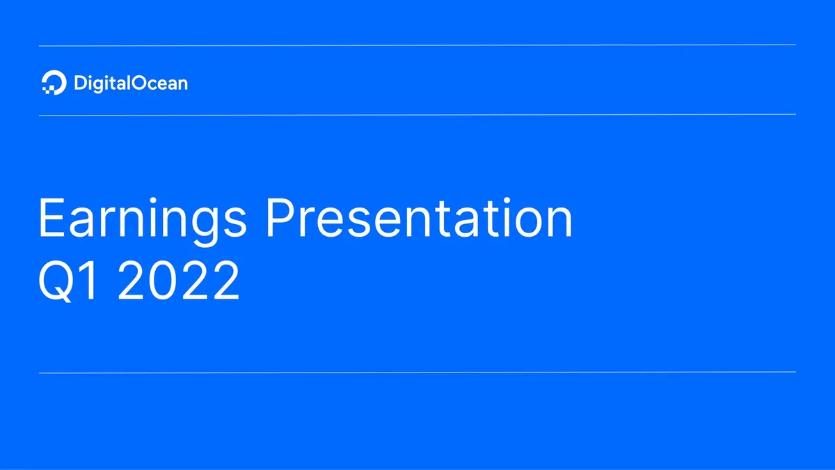 DigitalOcean | Results Presentation Deck | 28 slides · slide 1