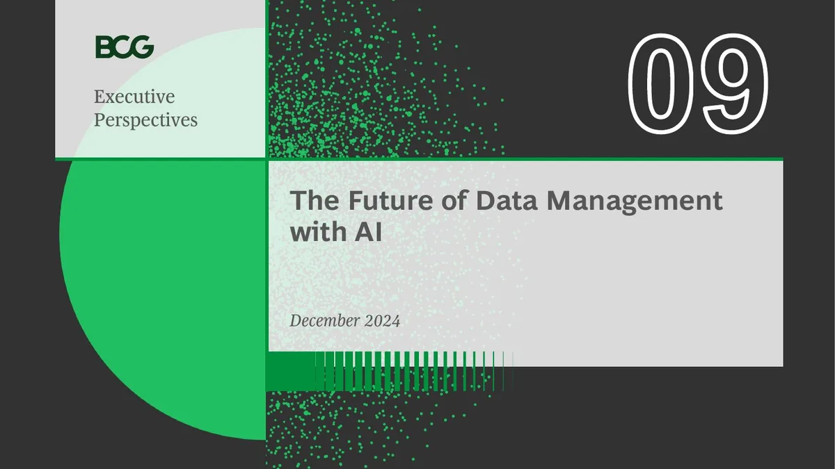 2024 Executive Perspectives The Future of Data Management with AI · slide 1