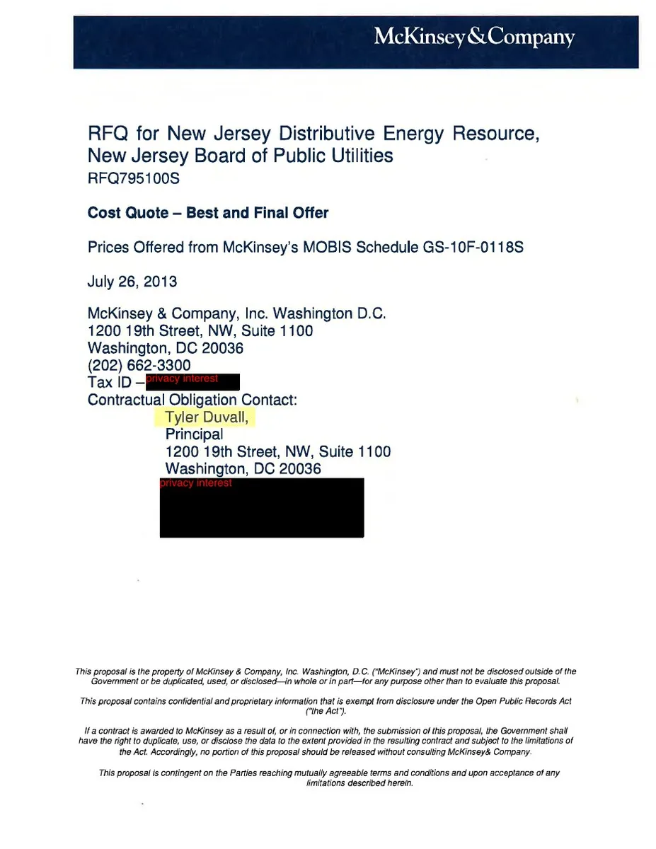 Includes redacted sensitive information (Tax ID, contact email/phone).