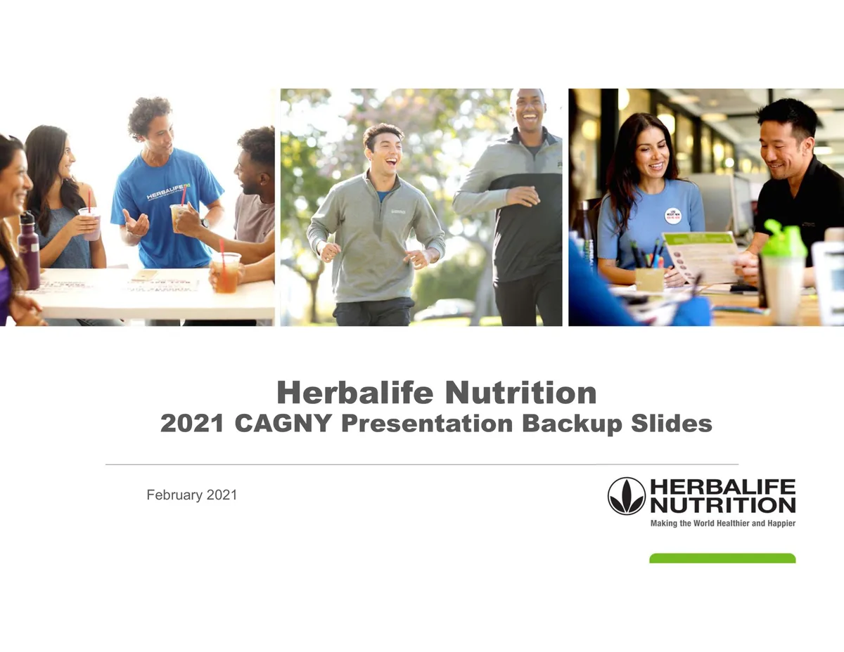 Herbalife | Investor Presentation Deck | 21 slides · slide 1