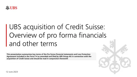 UBS | Mergers and Acquisitions Presentation Deck | 17 slides