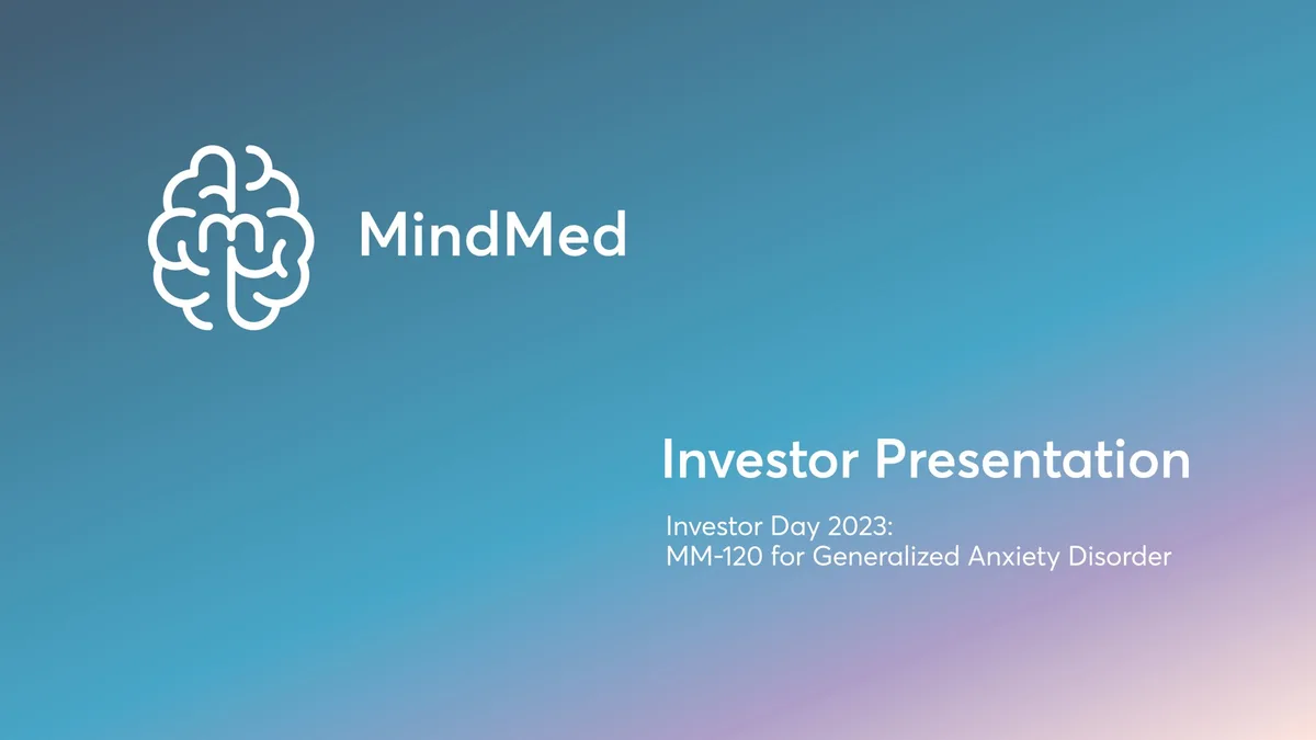 MindMed | Investor Day Presentation Deck | 61 slides · slide 1