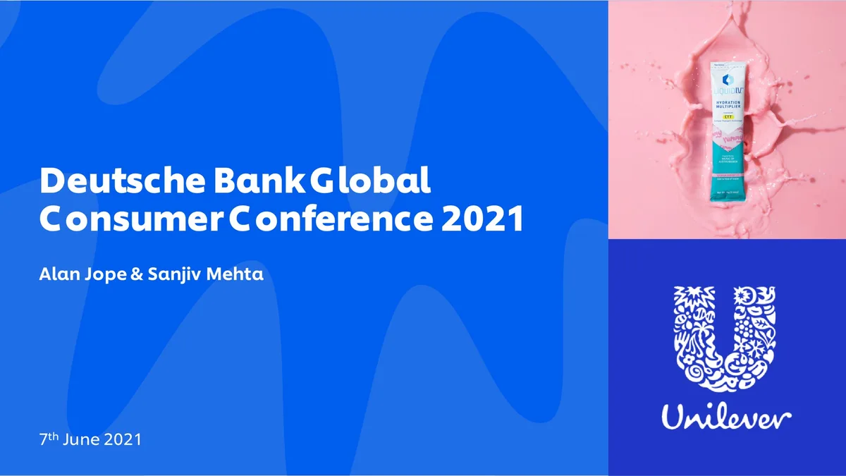 Unilever | Investor Conference Presentation Deck | 31 slides · slide 1