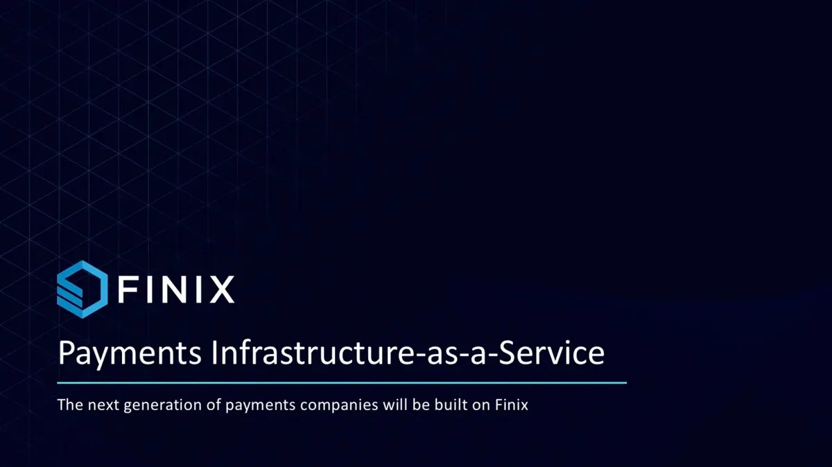 Here's the 20-slide pitch deck Finix used to sell its vision of payments-as-a-service and nab $30 million from backers including Amex's VC arm · slide 1