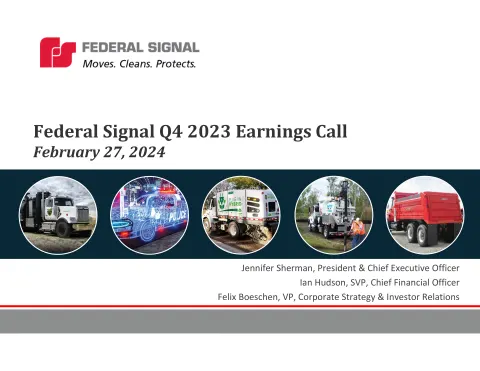 Federal Signal | Results Presentation Deck | 19 slides