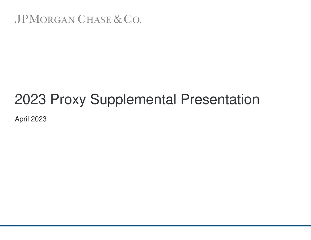 J.P.Morgan | Shareholder Engagement Presentation Deck | 17 slides · slide 1