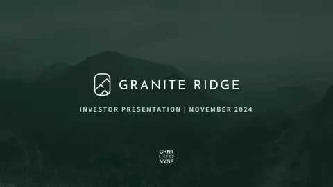 Granite Ridge | Investor Presentation Deck | 28 slides