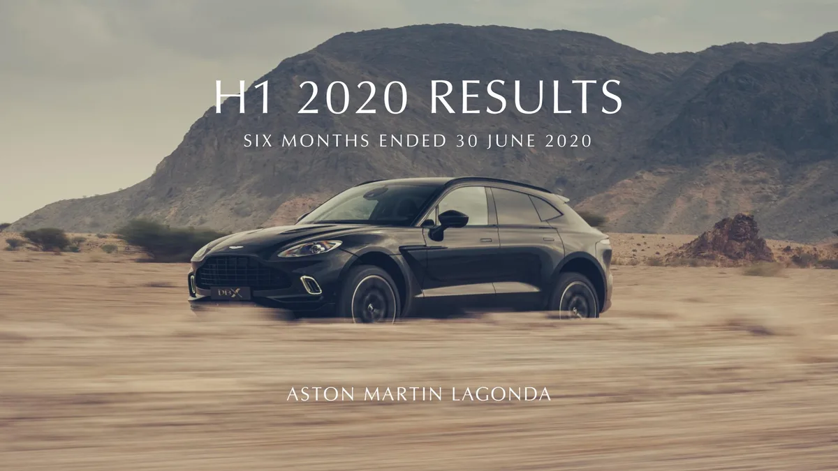Aston Martin Lagonda | Results Presentation Deck | 32 slides · slide 1