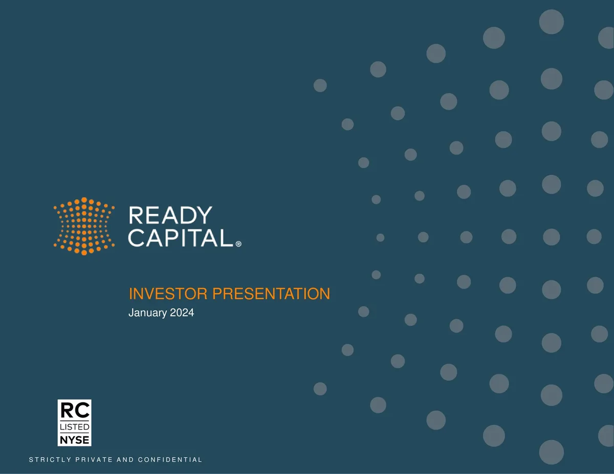 Ready Capital | Investor Presentation Deck | 44 slides · slide 1