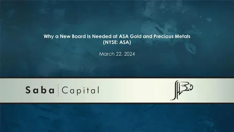 Saba Capital Management | Activist Presentation Deck | 33 slides