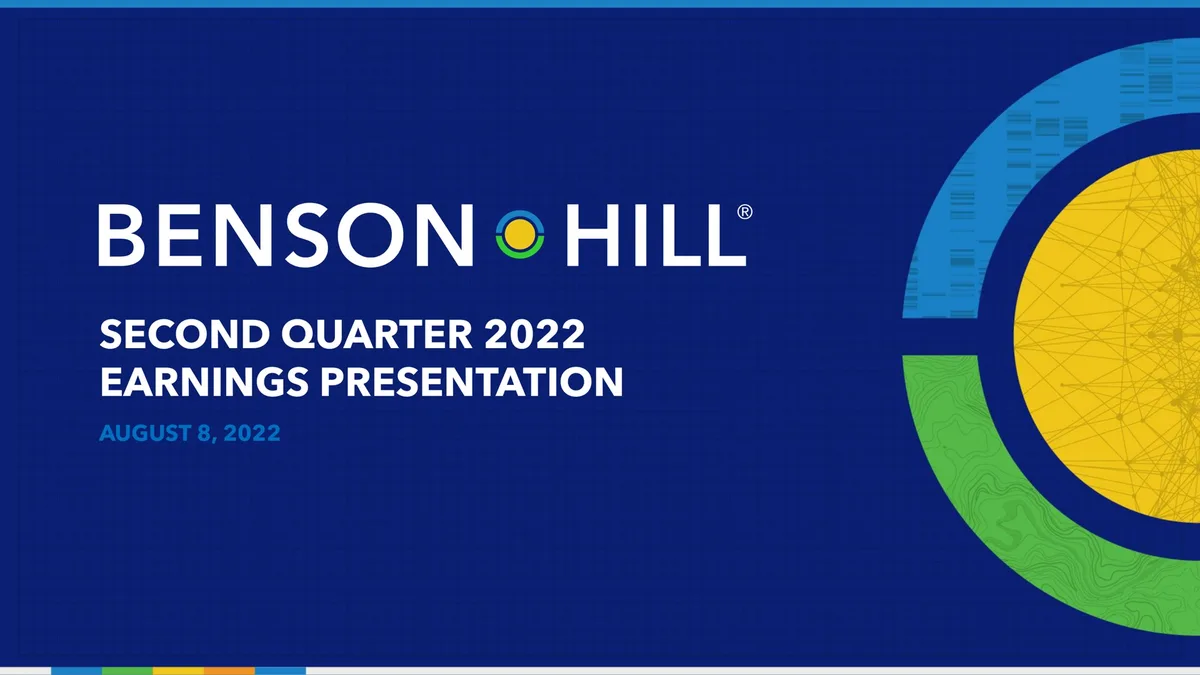 Benson Hill | Results Presentation Deck | 27 slides · slide 1