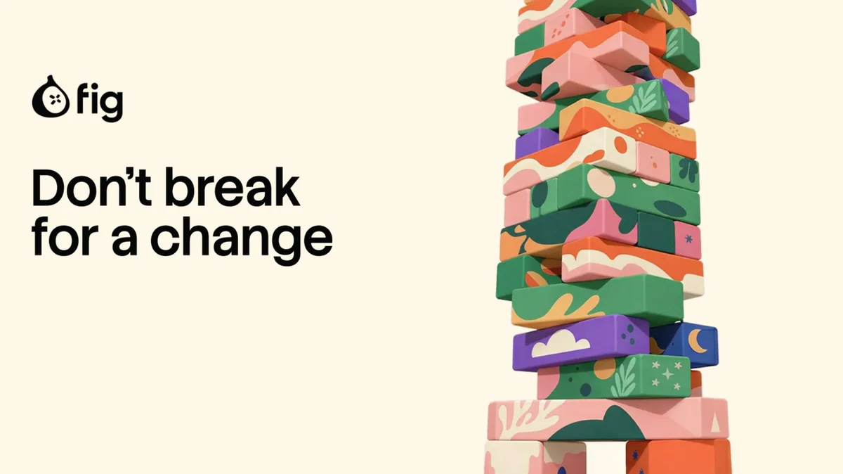 The Jenga tower serves as a visual analogy for system stability.