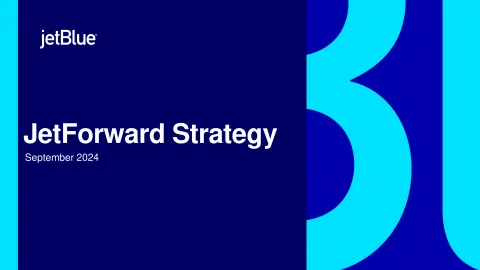 jetBlue | Investor Event Presentation Deck | 16 slides