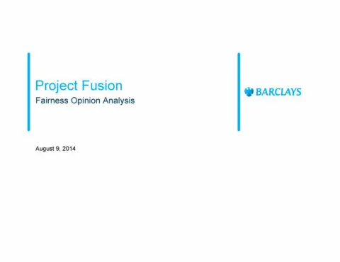 Barclays | Investment Banking Pitch Book | 33 slides