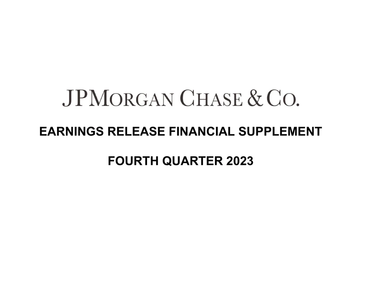 J.P.Morgan | Results Presentation Deck | 31 slides · slide 1