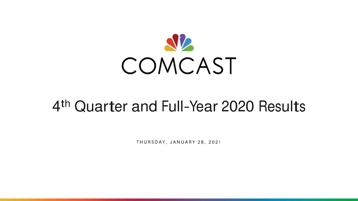 Comcast | Results Presentation Deck | 14 slides · slide 1