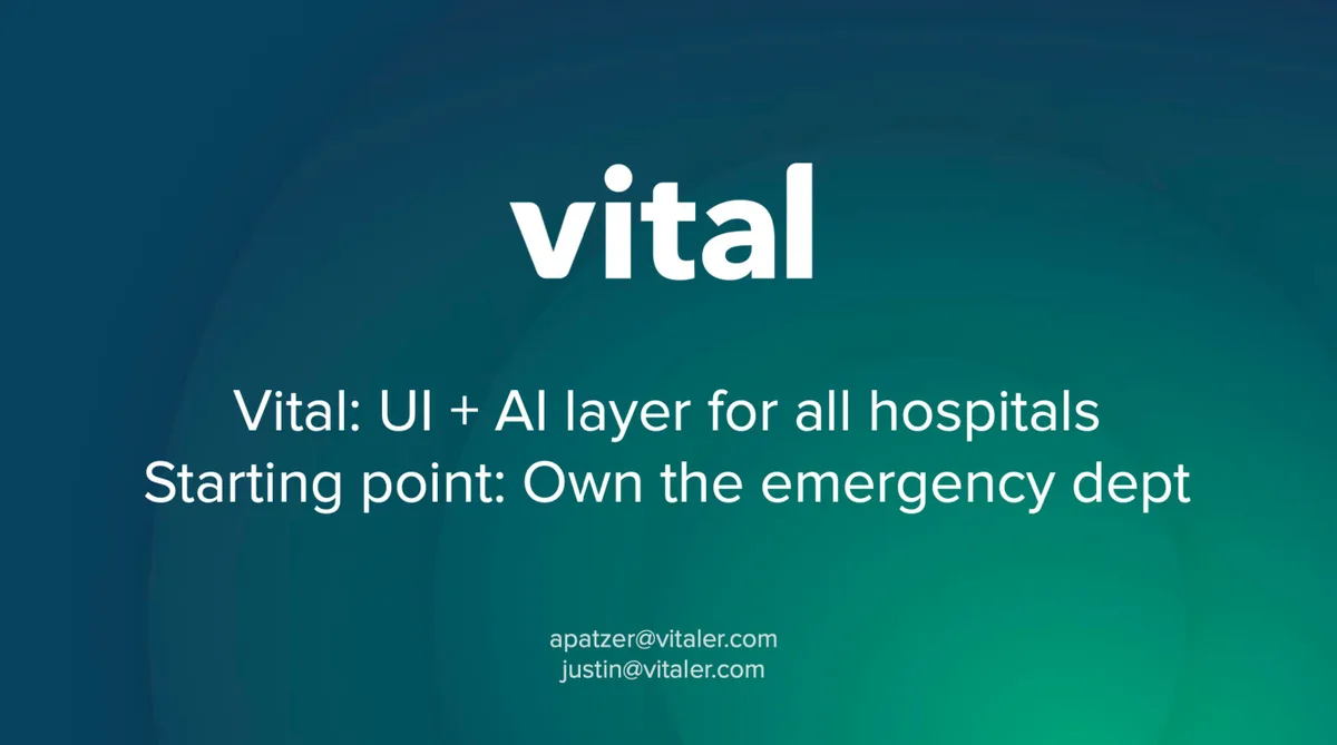 See the 24-slide presentation the Mint founder used to sell investors and hospitals on his new emergency-room management startup · slide 1