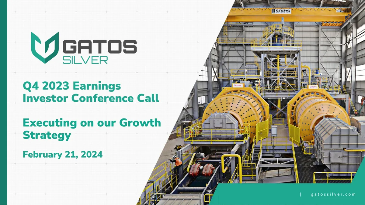 Gatos Silver | Results Presentation Deck | 20 slides · slide 1