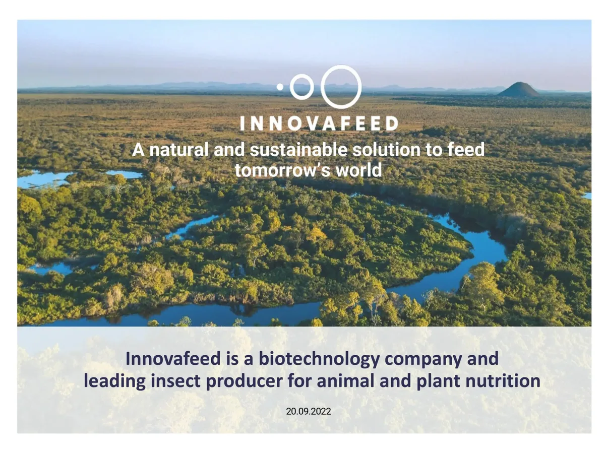 Innovafeed: Insect protein startup raises $250 million · slide 1