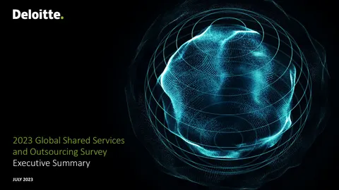 2023 Global Shared Services and Outsourcing Survey