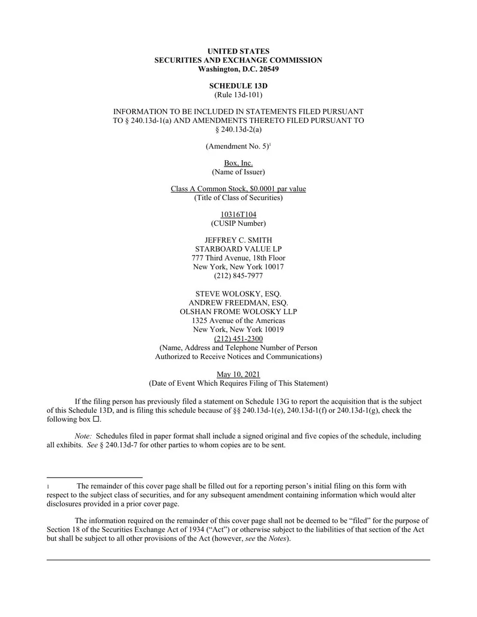 This is a standard regulatory filing cover page.
