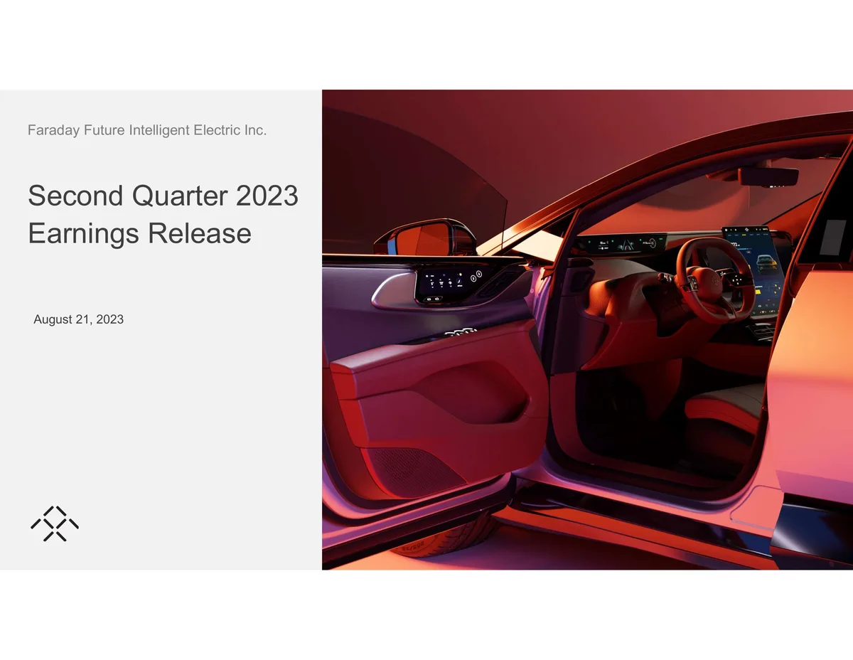 Faraday Future | Results Presentation Deck | 36 slides · slide 1