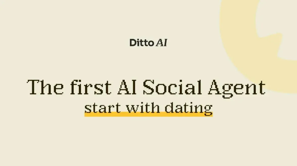Read AI dating app Ditto's pitch deck: $9.2 million seed · slide 1