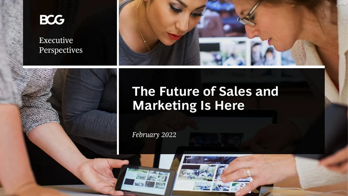 Future of Sales Marketing Executive Perspectives · slide 1