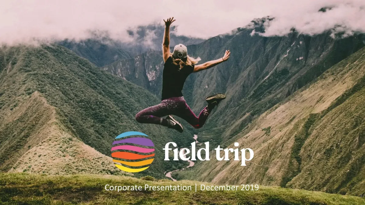 The slide uses a high-impact lifestyle image to establish brand identity.