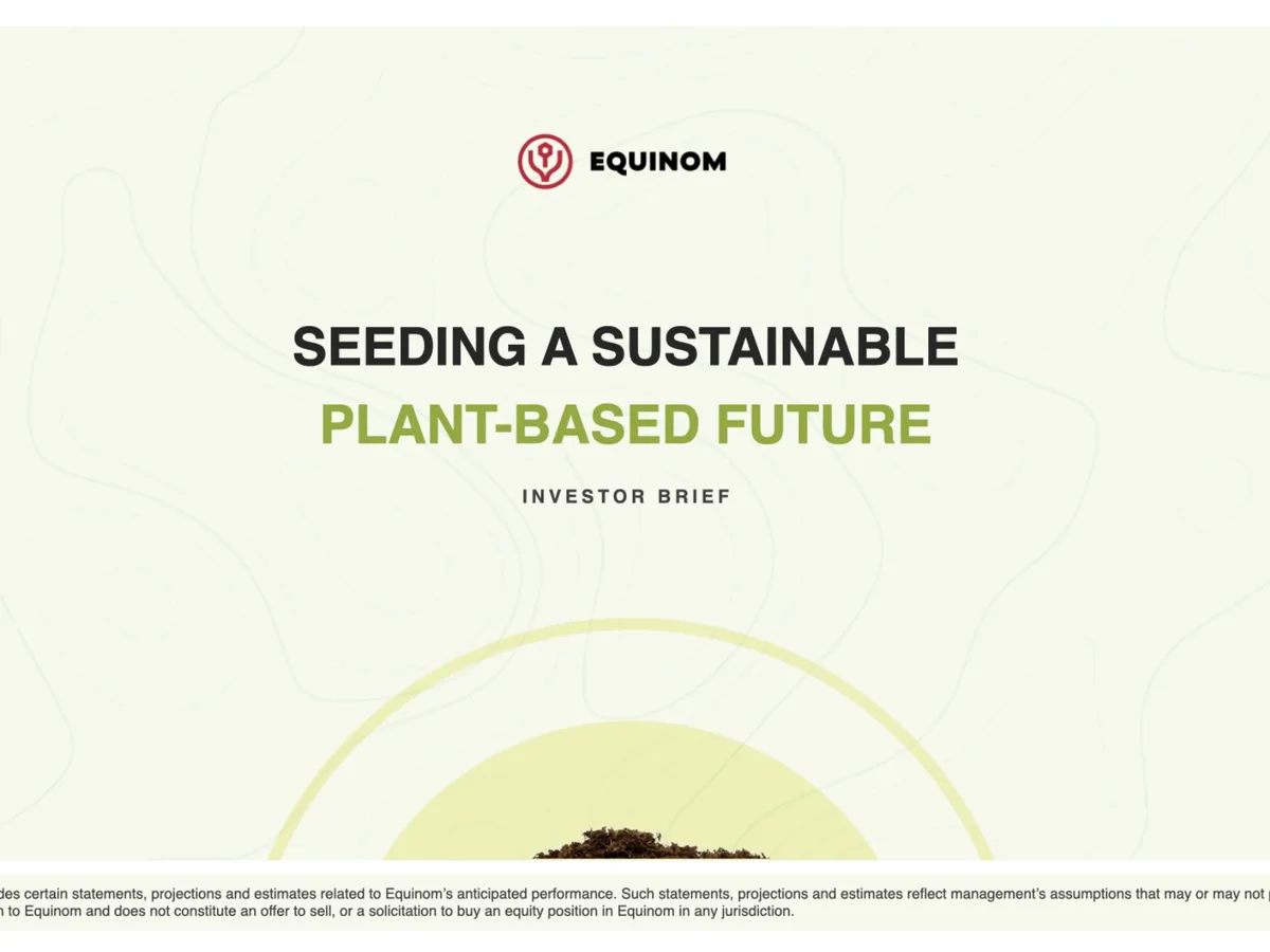 Alternative-protein startups are raising billions. Here's an exclusive look at the pitch deck a seed startup used to raise $20 million to disrupt plant-based food. · slide 1