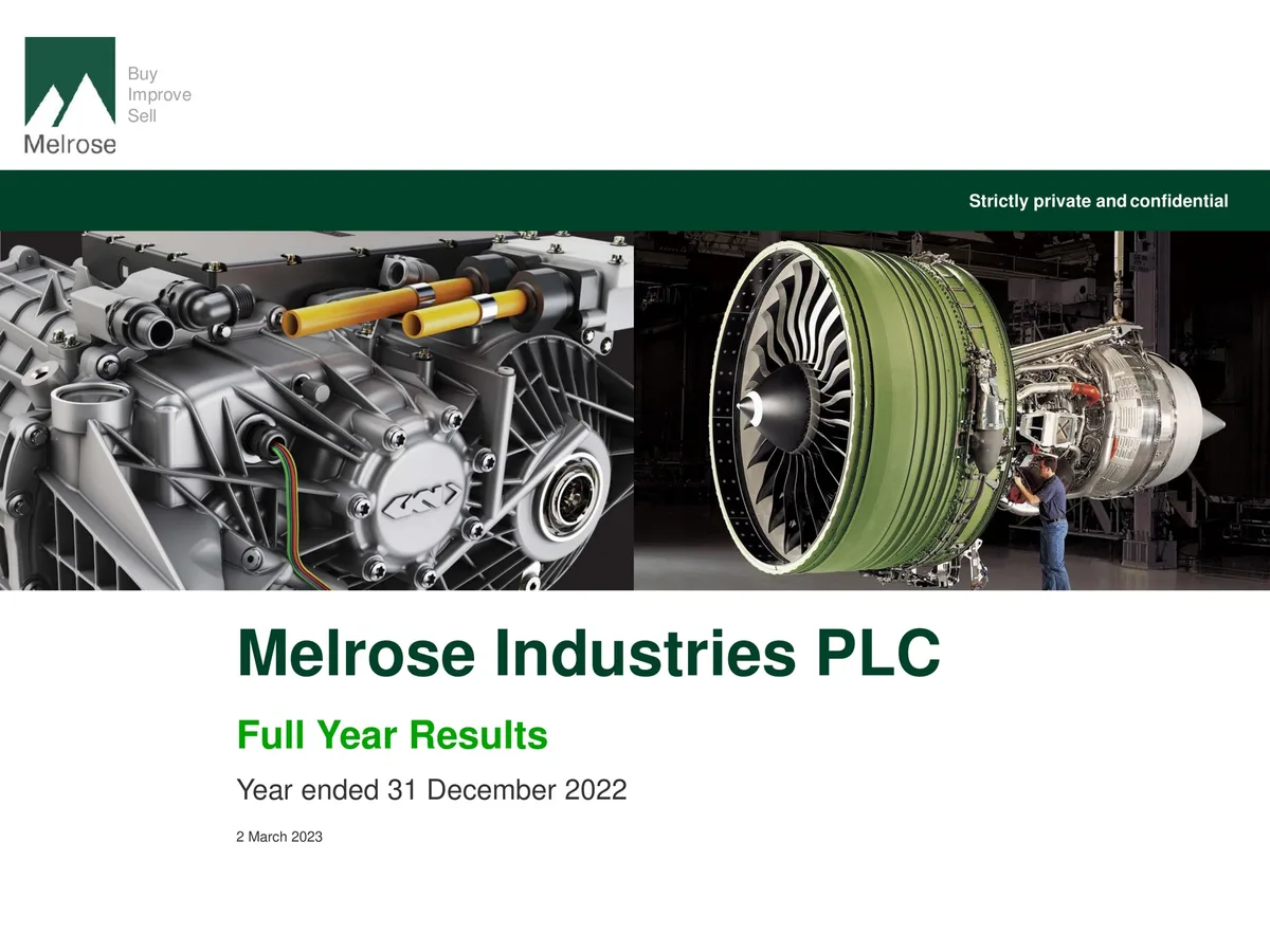 Melrose | Results Presentation Deck | 37 slides · slide 1