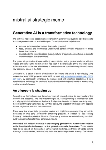 mistral.ai strategic memo
