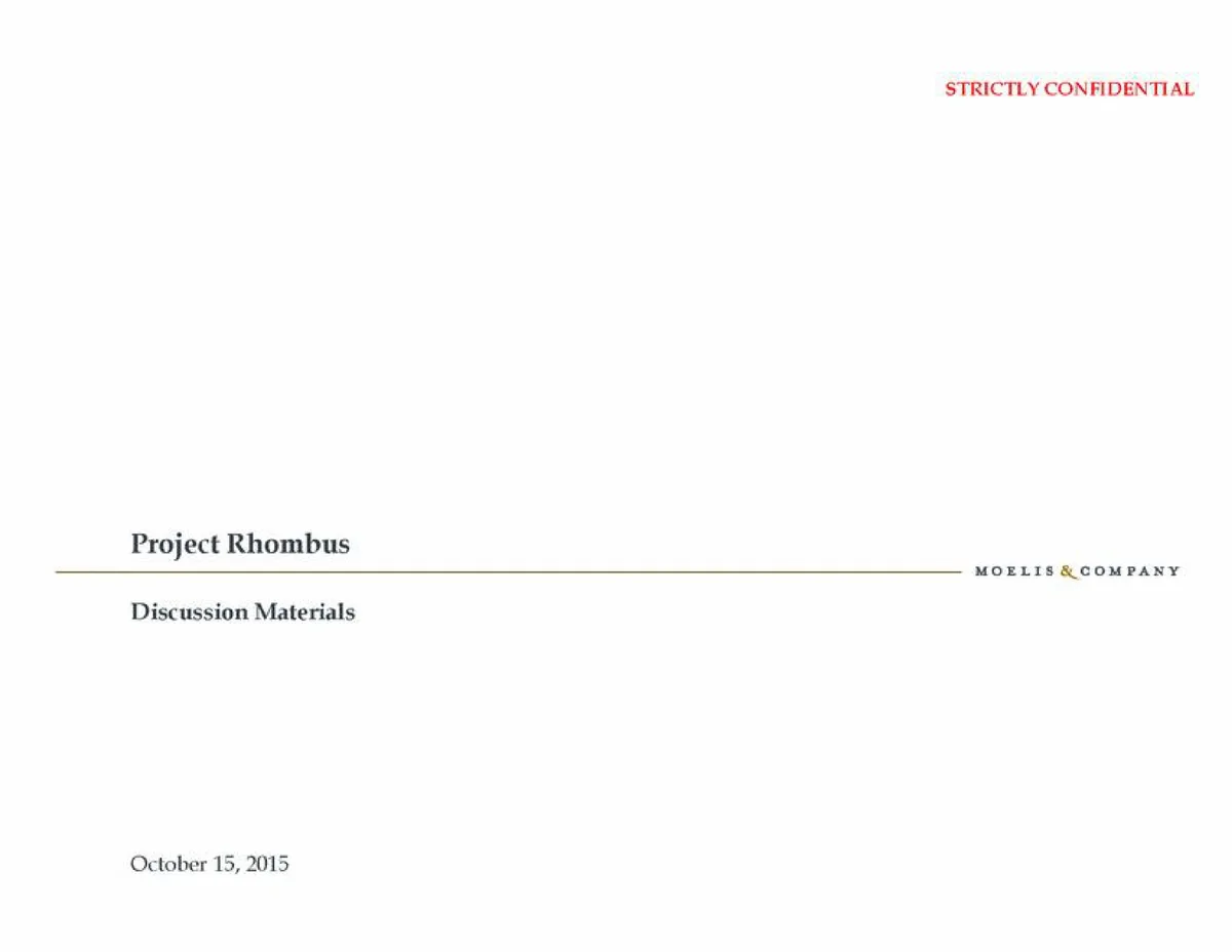 Moelis &amp; Company | Investment Banking Pitch Book | 37 slides · slide 1