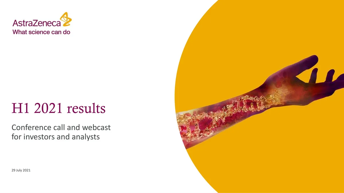 AstraZeneca | Results Presentation Deck | 42 slides · slide 1