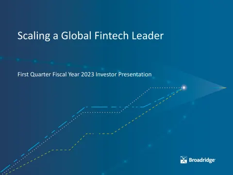Broadridge Financial Solutions | Results Presentation Deck | 37 slides
