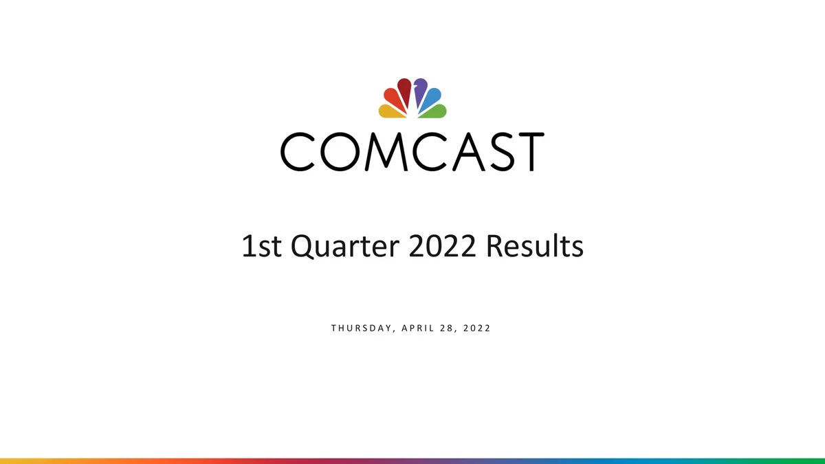 Comcast | Results Presentation Deck | 12 slides · slide 1