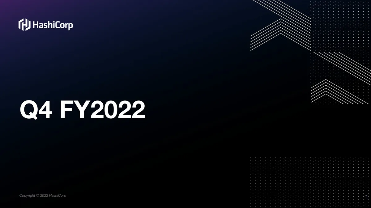 HashiCorp | Results Presentation Deck | 26 slides · slide 1