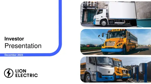 Lion Electric | Investor Presentation Deck | 31 slides